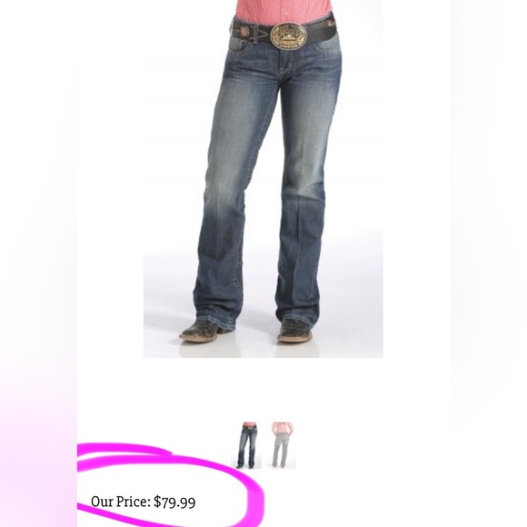 CINCH WOMEN'S WESTERN ADA MEDIUM WASH DENIM JEANS | NEW/NWT!!🤠🩷👖 - Picture 4 of 12